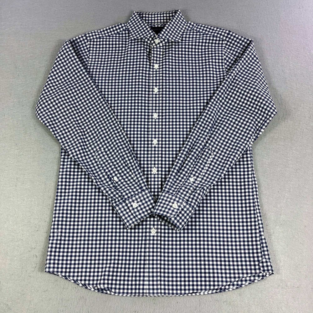 Proper Cloth Men's Gingham Check Button Down Dress Shirt Long‎ Sleeve Large